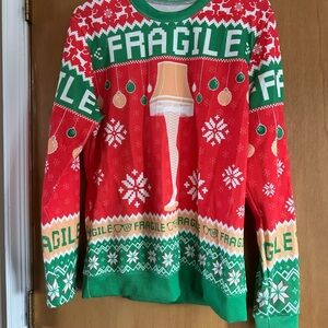 ‘Fragile' Christmas Sweater NWOT!!!!